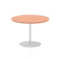 italia 1000mm poseur round table beech top 725mm high leg