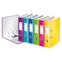 leitz wow 180 lever arch file 80mm a4 assorted 10 pack 10050099