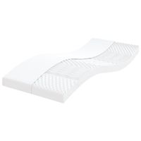 vidaxl colchon de espuma de 7 zonas dureza 20 ild blanco 90x190 cm