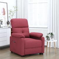 vidaxl sillon elevable tela rojo tinto