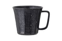 taza de porcelana negra