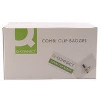 q-connect combination badge 40x75mm pack of 50 ref kf01568