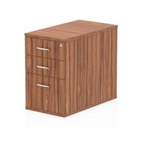 impulse 800 desk high pedestal 3 drawer walnut - i000131