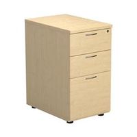 mezzo desk high 3 drawer pedestal - 600 deep - maple - tesdhp3ma