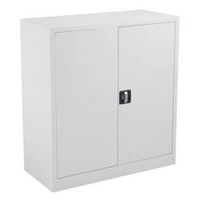 legato steel double door cupboard 1000mm - white ref tcsddc1000wh