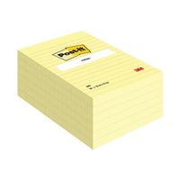 post-it notes xxl 101x152mm lined canary yellow pack of 6 660