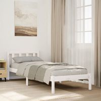 vidaxl cama extralarga sin colchon madera maciza pino blanca 80x210 cm