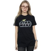 disney camiseta manga larga the mandalorian the child para mujer