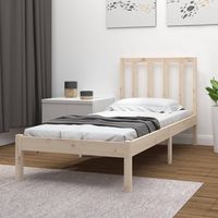 vidaxl estructura de cama sin colchon madera maciza pino 75x190 cm