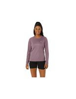 camiseta de running asics core ls top mujer rosa