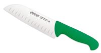 cuchillo santoku con alveolos acero inoxidable nitrum de 180 mm verde