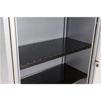 bisley essentials slotted shelf for cupboards - black - bsspdp1blk