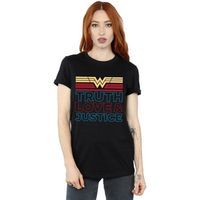 dc comics camiseta manga larga 84 truth and justice para mujer