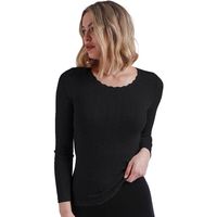 admas blusa top de manga larga desagujado para mujer