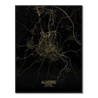 poster auxerre mapa de noche 40x50