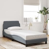 vidaxl estructura de cama sin colchon terciopelo gris oscuro 90x190 cm