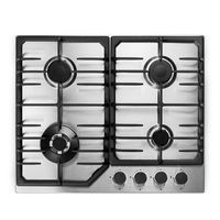 amsta amtg4fwx placa de gas 4 zonas 60cm inox