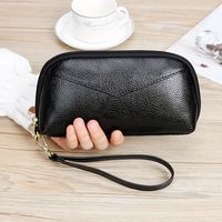 bolso de cupula de gran capacidad de moda monedero con cremallera alrededor estuche de embrague casual y munequera para mujer