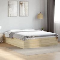 vidaxl estructura de cama madera de ingenieria roble sonoma 150x200 cm