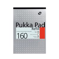 pukka pad ruled metallic four-hole refill pad top bound a4 6 pack