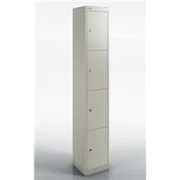 qube by bisley locker 4 door 1800mm high 457 deep goose grey