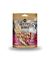 snack zoe better bones twist para perros de pato con arandanos x 10uds