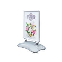 deflecto a1 water based pavement display board with snap frame silver