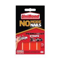 no more nails permanent adhesive strip 20x40mm red pack of 10