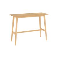 mesa de bar rectangular de madera clara 4 personas