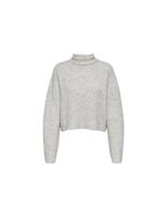 sudadera only onlmelanie ls rollneck mujer light grey melange