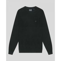 lyle  scott jersey kn2124v tonal lambswool crew-z865 jet black para hombre