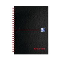 black n red book wirebound 90gsm ruled indexed a-z 140pp - 100080194