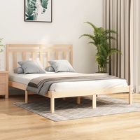 vidaxl estructura de cama madera maciza 120x190 cm