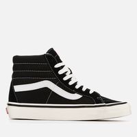 vans anaheim sk8-hi 38 dx hi-top trainers - blacktrue white - uk 3