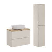 set de muebles con lavabo y columna estratificado 80cm