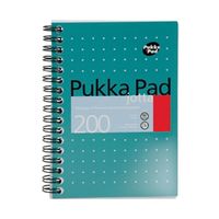 pukka pad ruled wirebound mettalic jotta notepad 200 pages a6 3 pack