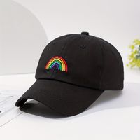 gorra de beisbol bordada con arcoiris y orgullo ligera y de color solido ideal para parejas unisex ajustable gorras de papa para mujeres y hombres