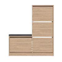 mueble para zapatos 4 puertas l105 cm marron