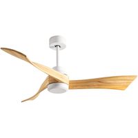 create wind curve ventilador de techo silencioso 132cm diametro 40w sin luz con wi-fi blancomadera