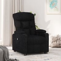 vidaxl sillon reclinable electrico de tela negro