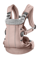 mochila porta bebe harmony - rosa palo  malla 3d