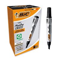 bic 2300 permanent marker chisel tip black 12 pack