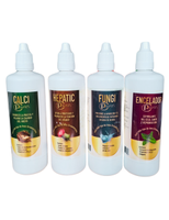 pack para el cuidado de las aves piumer hepatic encelador calcio y fungi 4 x 125 ml