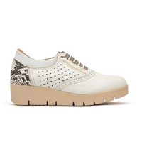 cbp - conbuenpie zapatos zapatillas casual de piel animal print con cuna para mujer