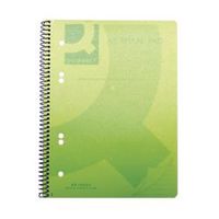 q-connect spiral bound polypropylene notebook 160 pages a5 green 5 pk