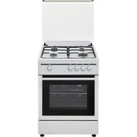 vitrokitchen cb55bb cocina de gas butano 4 zonas  horno blanca