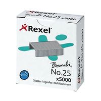 rexel no 25 staples 4mm box of 5000 - 5025