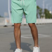 pantalones cortos casuales con cordon elastico ligeramente estampados ropa de hombre para el verano