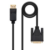 cable displayport a dvi nanocable 1m macho-macho negro