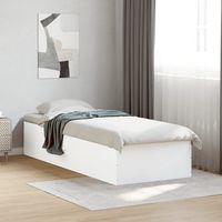 vidaxl estructura de cama madera de ingenieria blanca 75x190 cm